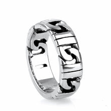 Load image into Gallery viewer, 316L Stainless Steel Handmade Buddha Ring Unisex Biker Ring Punk European Style Men Chain Rings To Female Jewelry Free Shipping