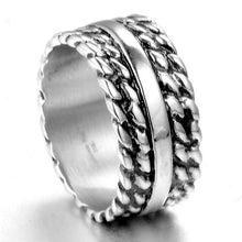Load image into Gallery viewer, 316L Stainless Steel Handmade Buddha Ring Unisex Biker Ring Punk European Style Men Chain Rings To Female Jewelry Free Shipping