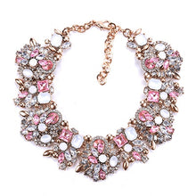 Load image into Gallery viewer, Fatpig Charm Rhinestone Flowers Necklaces Women Fashion Crystal Jewelry Choker Statement Bib Collar Necklace 2018