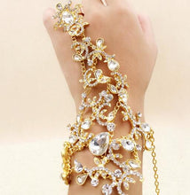 Load image into Gallery viewer, Crystal Bridal Bracelet Gold/Silver Wedding Dress Accessories Hand Chains Bracelets Jewelry bridal Bracelets &amp; Bangles