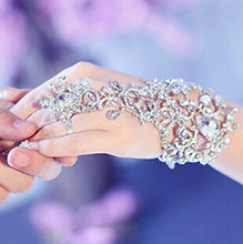 Load image into Gallery viewer, Crystal Bridal Bracelet Gold/Silver Wedding Dress Accessories Hand Chains Bracelets Jewelry bridal Bracelets &amp; Bangles