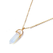 Load image into Gallery viewer, Hot sale Hexagonal Column Quartz Necklaces Pendants Fashion Natural Stone Bullet Pink Crystal Pendant Necklace For Women Jewelry