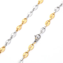 Load image into Gallery viewer, AMGJ Stainless Steel Necklace Chain for Mens Womens Coffee Beans Link Chain Necklace 3~7mm Width Fashion Accessories