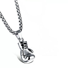 Load image into Gallery viewer, Stainless Steel Boxing Glove Necklace Chain Pair Boxing Glove Pendant Necklaces For Men Boys Charm Fashion Sport Fitness Jewelry
