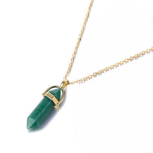 Load image into Gallery viewer, Hot sale Hexagonal Column Quartz Necklaces Pendants Fashion Natural Stone Bullet Pink Crystal Pendant Necklace For Women Jewelry