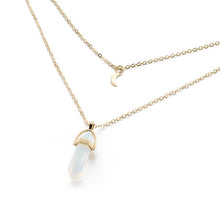 Load image into Gallery viewer, Hot sale Hexagonal Column Quartz Necklaces Pendants Fashion Natural Stone Bullet Pink Crystal Pendant Necklace For Women Jewelry